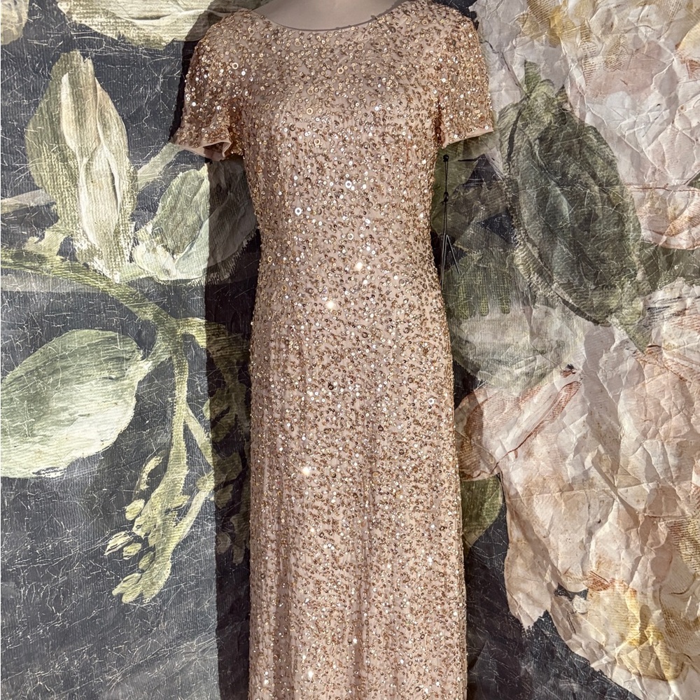 Adrianna Papell Scoop Back Long Dress - Picture 2 of 8